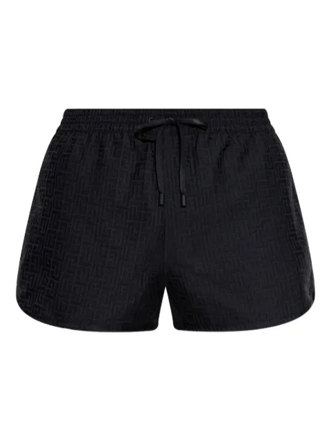 Balmain geometric-pattern swim shorts