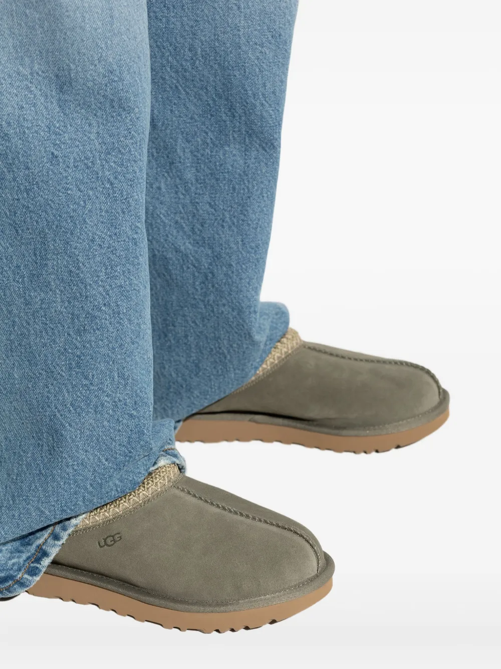 UGG braided-trim sheepskin boots Green