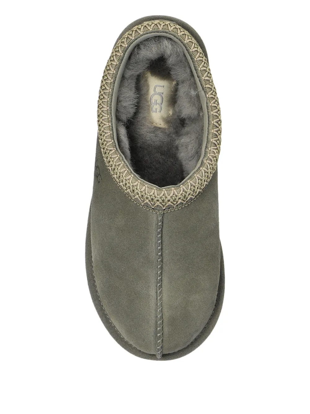 UGG braided-trim sheepskin boots Green