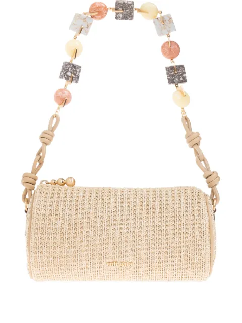 Cult Gaia beaded cylindrical shoulder bag