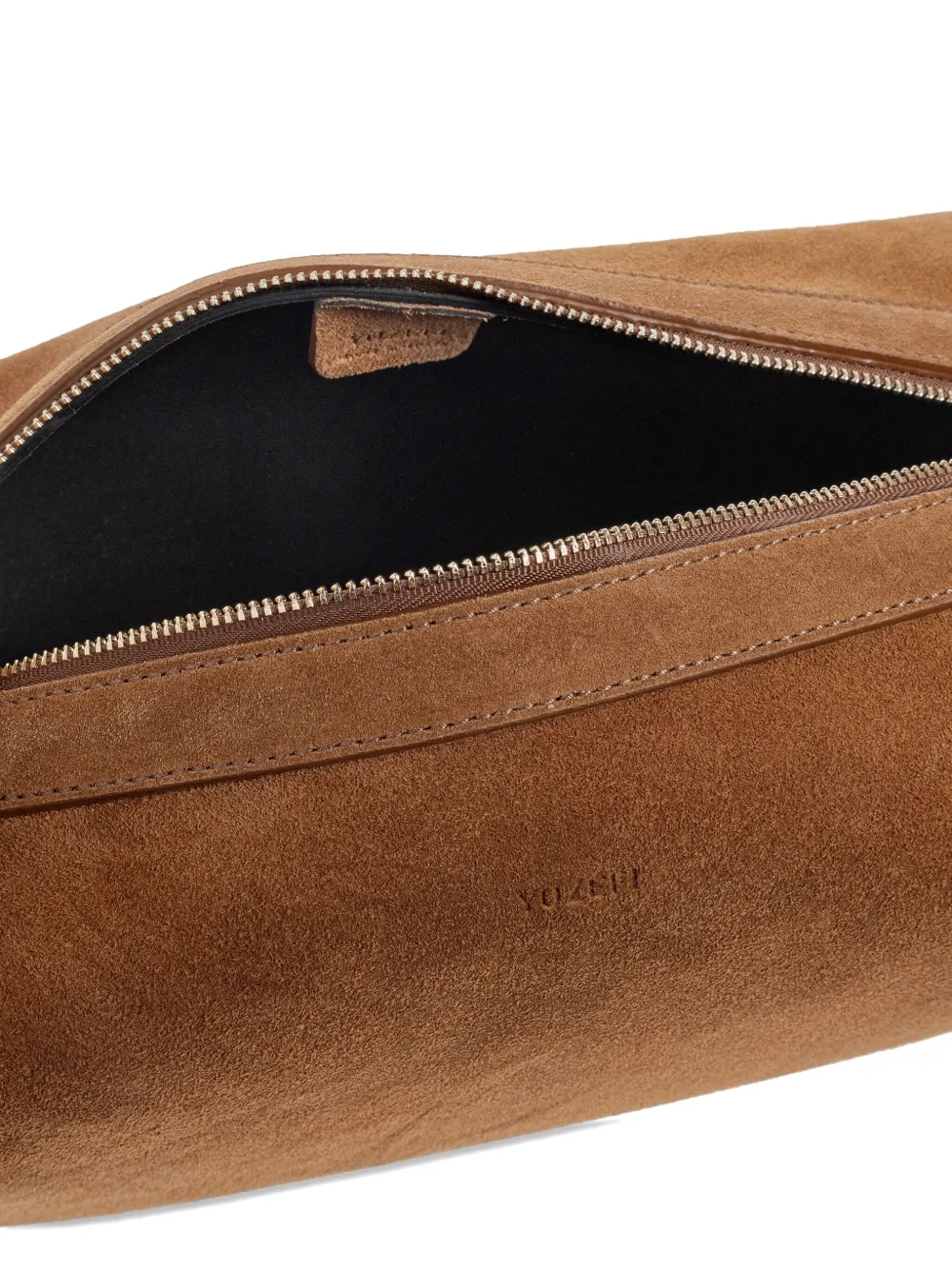 Yuzefi Brioche knotted suede shoulder bag Bruin