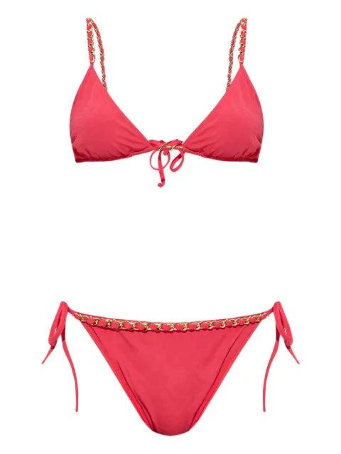 Balmain chain-embellished triangle bikini