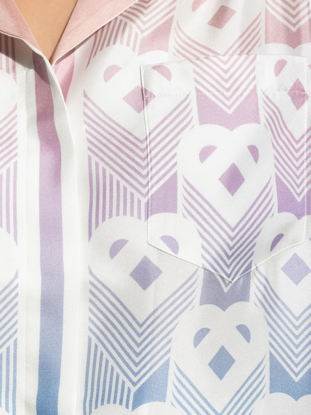 Casablanca Zijden blouse met Heart-monogram Blauw