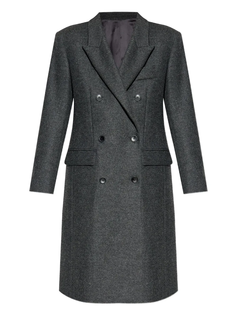 ISABEL MARANT double-breasted wool coat Grijs