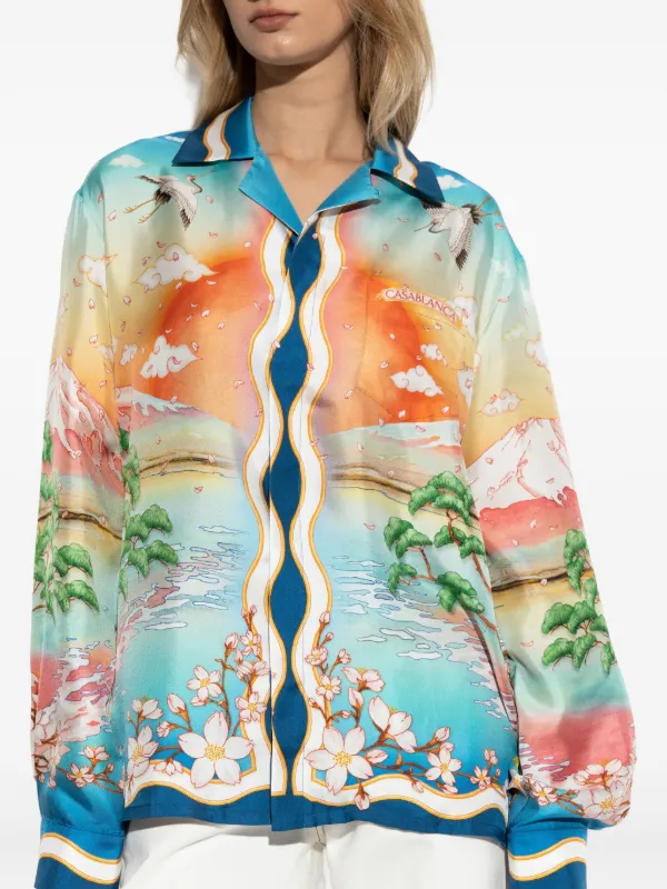 CASABLANCA カサブランカ　silk shirt Casa Cafe Silk Shirt – Capsule NYC