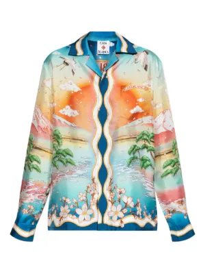 Casablanca Aloha ロングスリーブ シャツ | ホワイト | FARFETCH JP