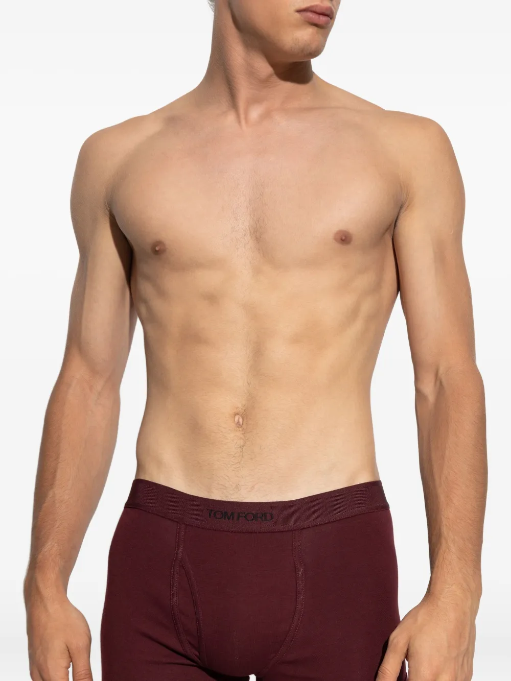 TOM FORD Boxershorts van katoenblend met logo Rood