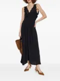 ISABEL MARANT lace-insert pleated dress - Black