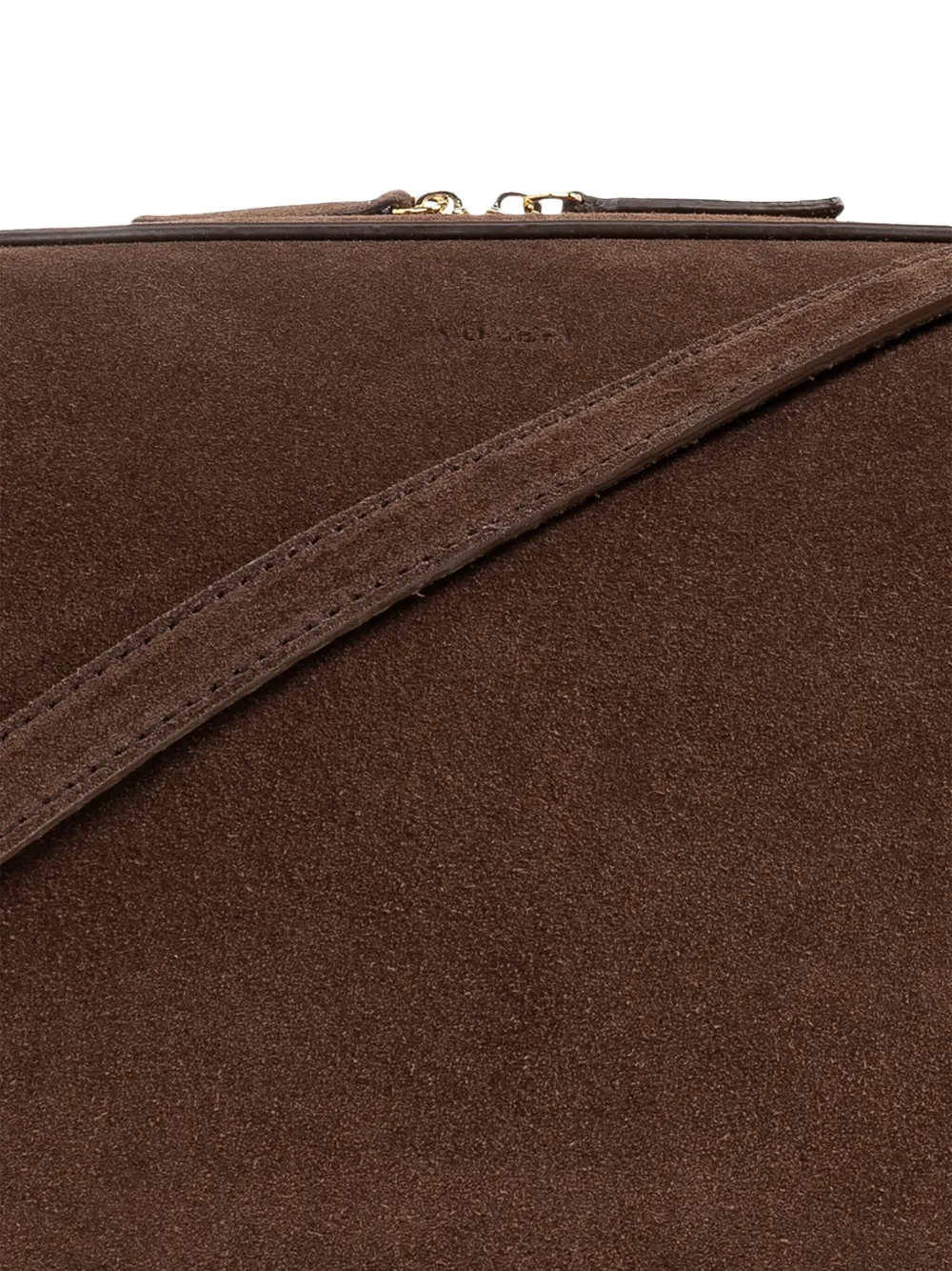 Yuzefi Brioche knotted suede shoulder bag Bruin