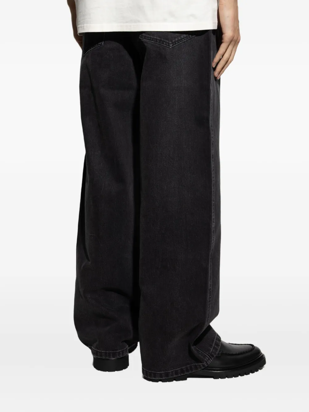 MARANT logo-patch denim jeans Zwart