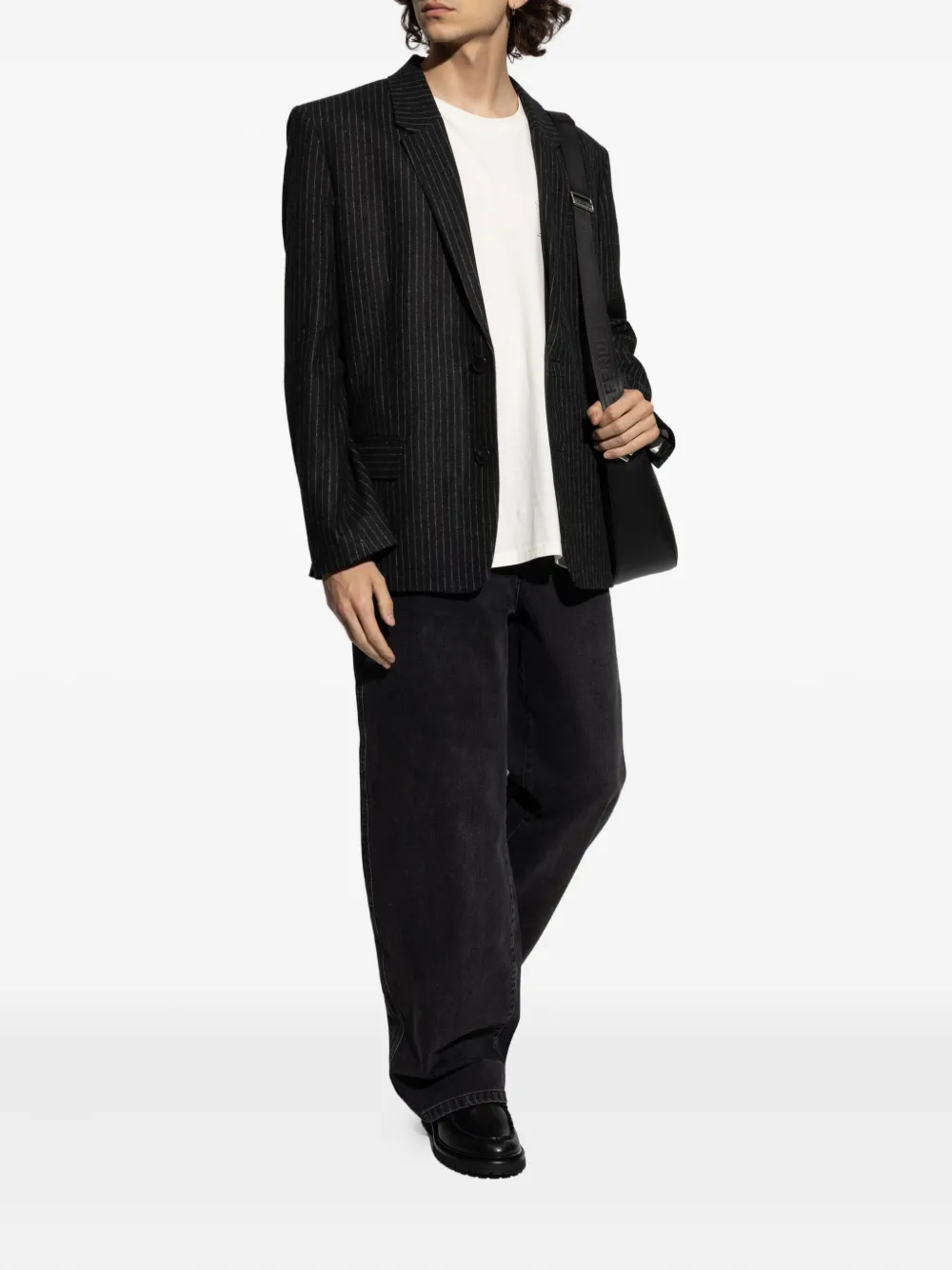 MARANT logo-patch denim jeans Zwart