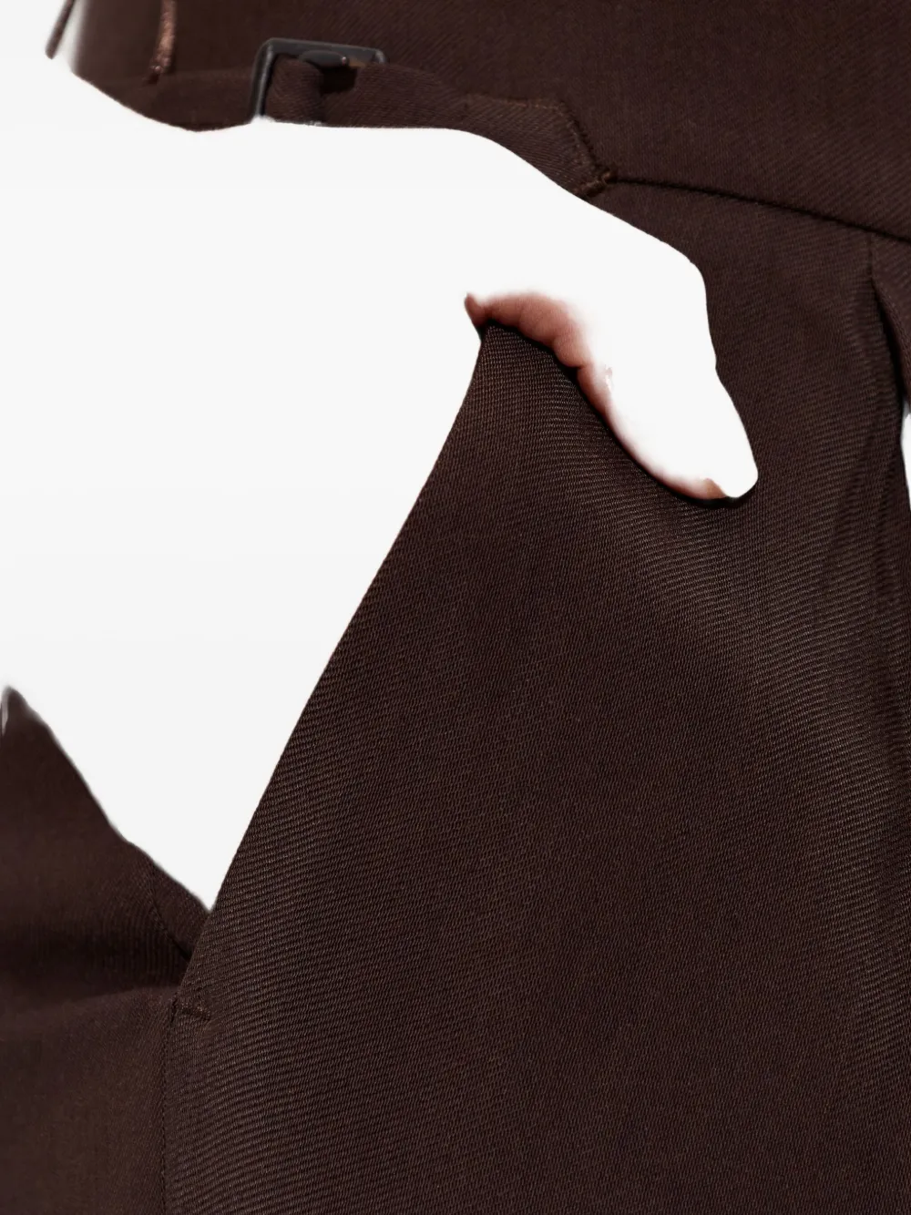 Tom Ford Pleated Wide-leg Trousers In Brown