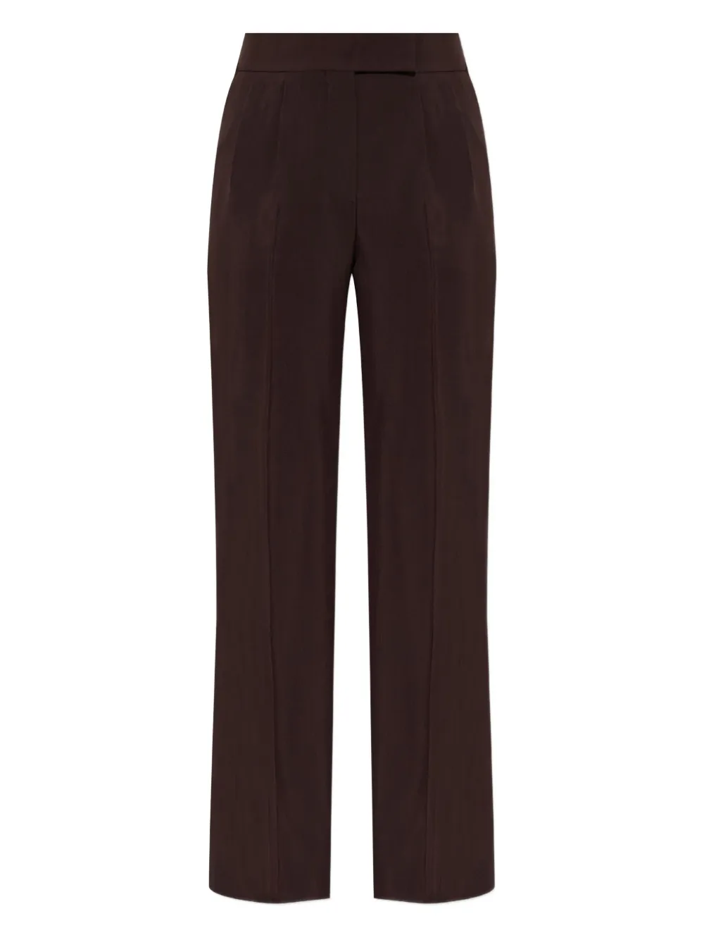 Tom Ford Pleated Wide-leg Trousers In Brown