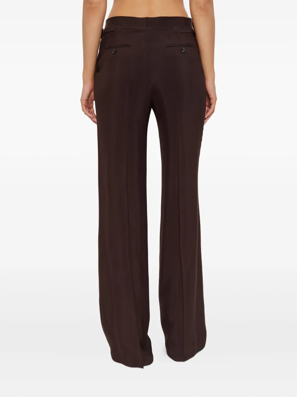 Tom Ford Pleated Wide-leg Trousers In Brown