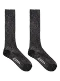 ISABEL MARANT Loula glitter ribbed socks - Black