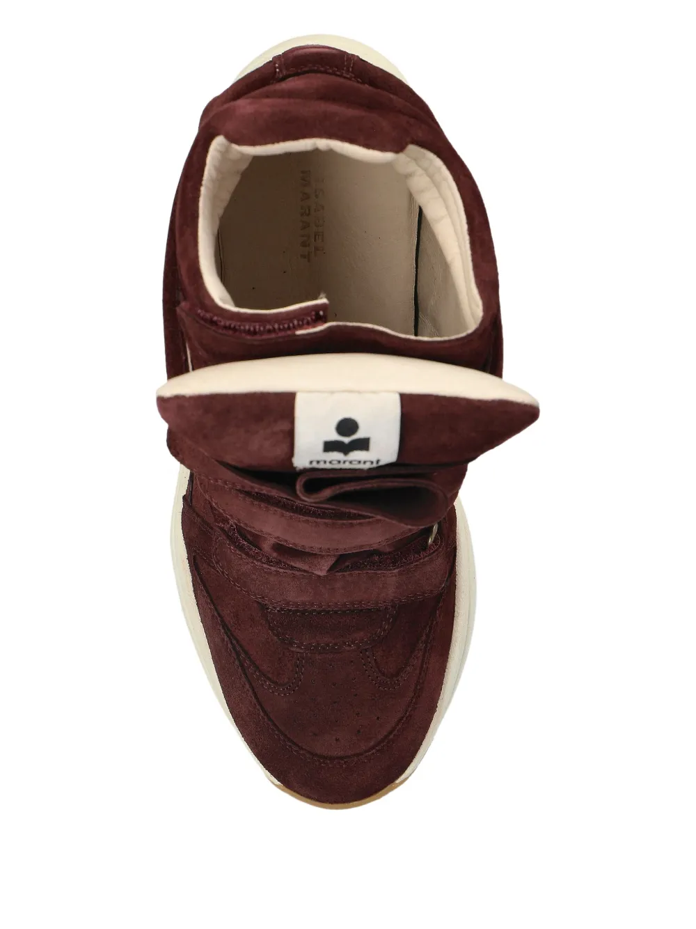 ISABEL MARANT 40mm suede-leather high-top wedge heel sneakers Red