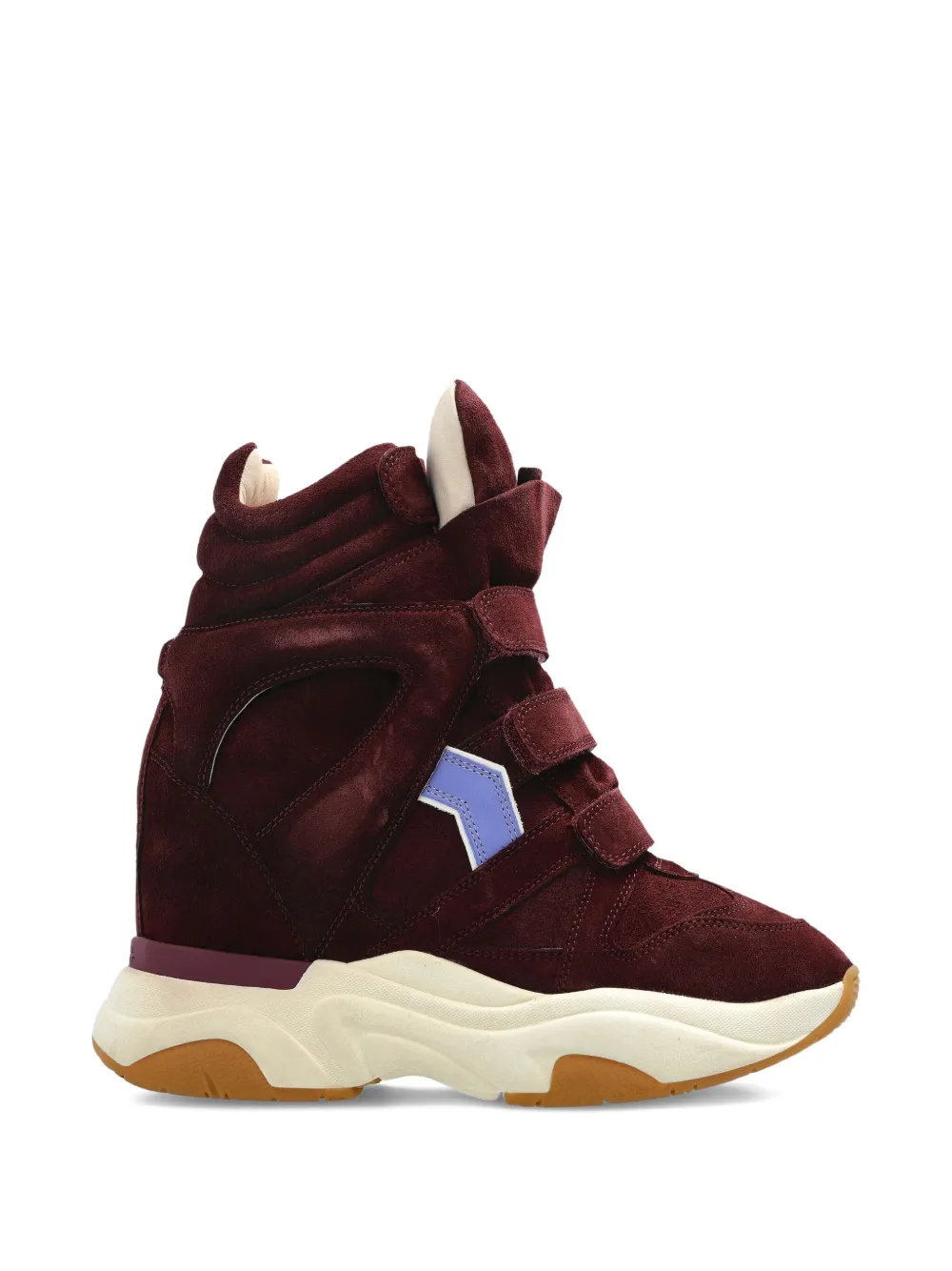 ISABEL MARANT 40 mm suède leren high-top sneakers met sleehak - Rood