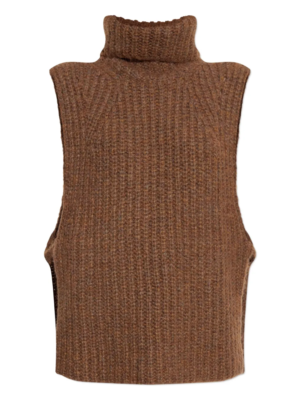 ISABEL MARANT turtleneck ribbed vest Bruin