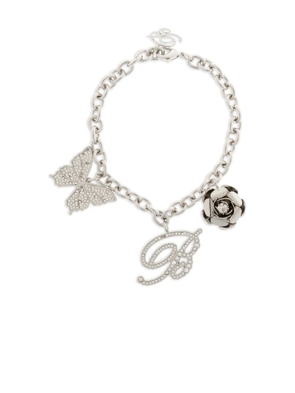 butterfly rose charm bracelet