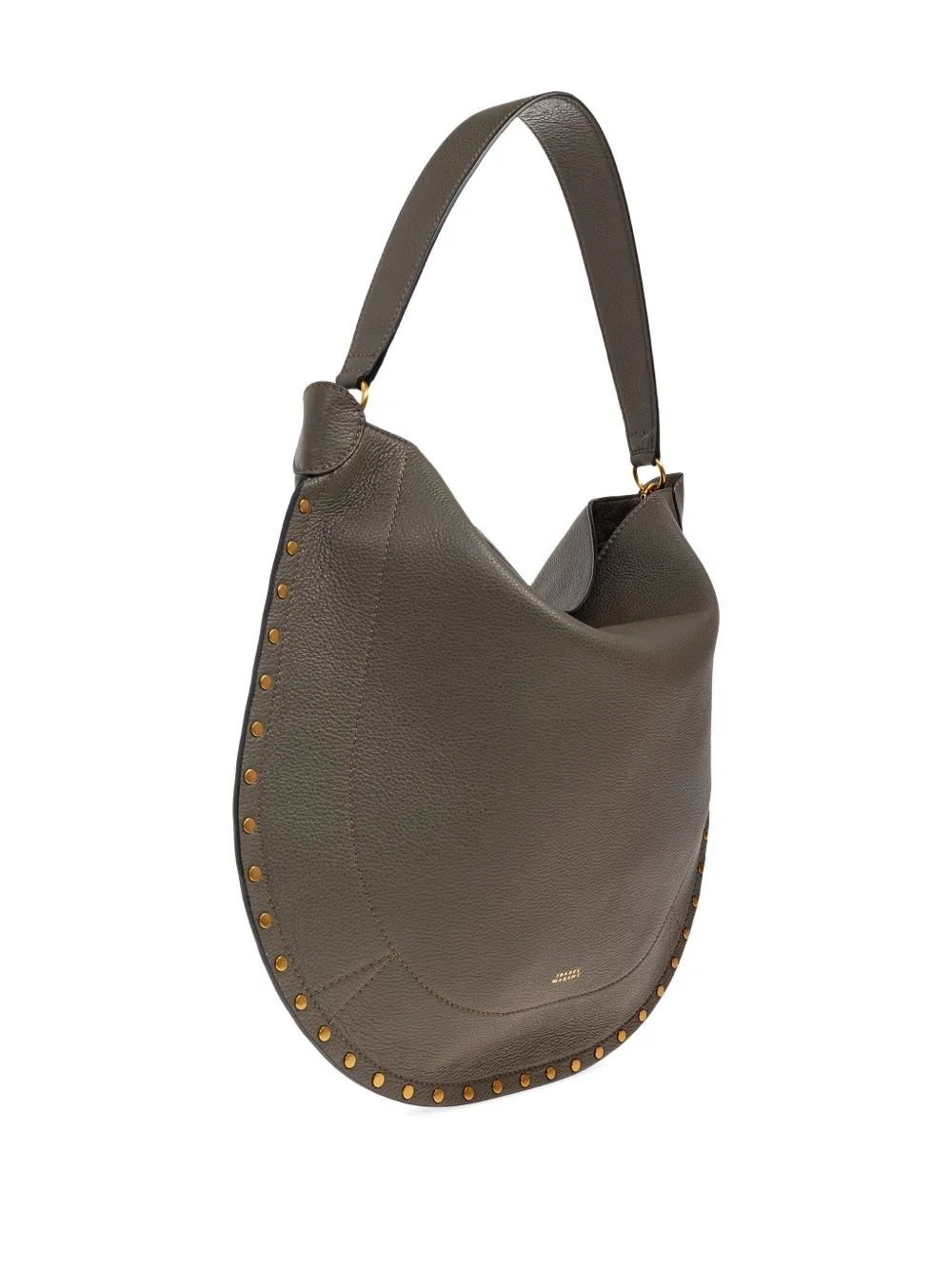 ISABEL MARANT Halvemaanvormige shopper met studs Groen