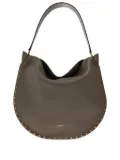 ISABEL MARANT studded half-moon tote bag - Green