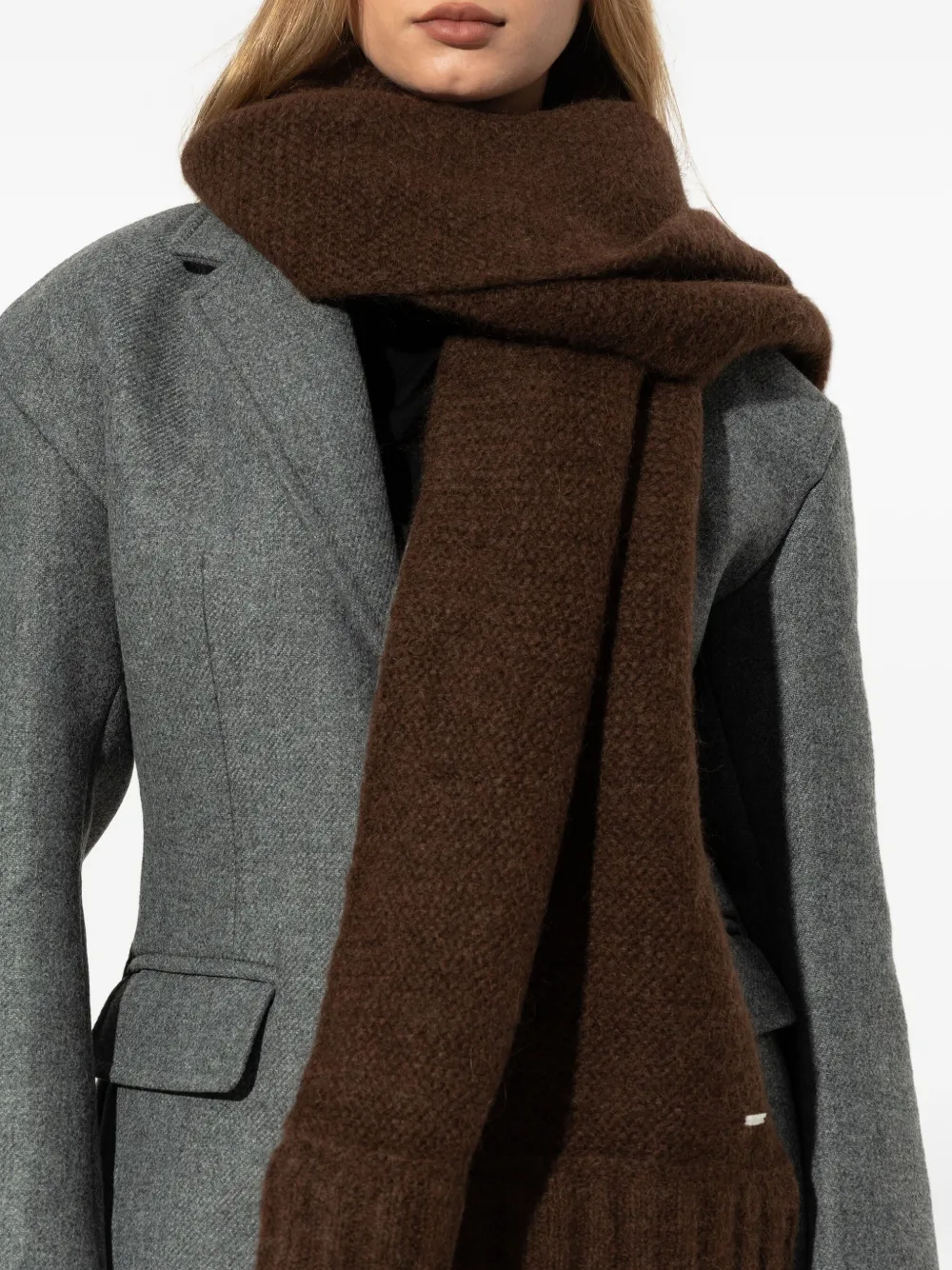 Dsquared2 Alpaca Scarf In Brown