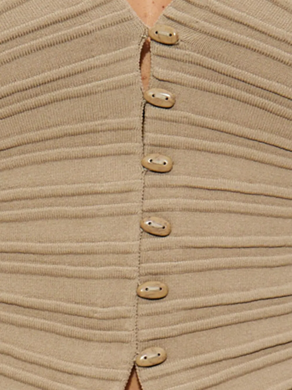 Cult Gaia Geplooid vest met ballonmouwen Beige