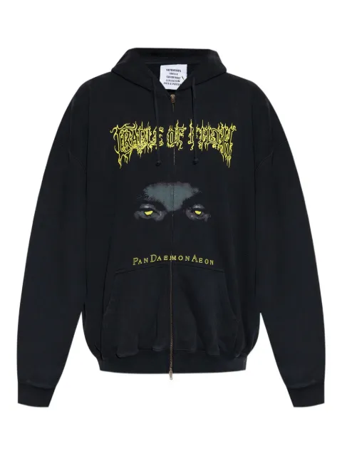 VETEMENTS graphic-print zip-up hoodie