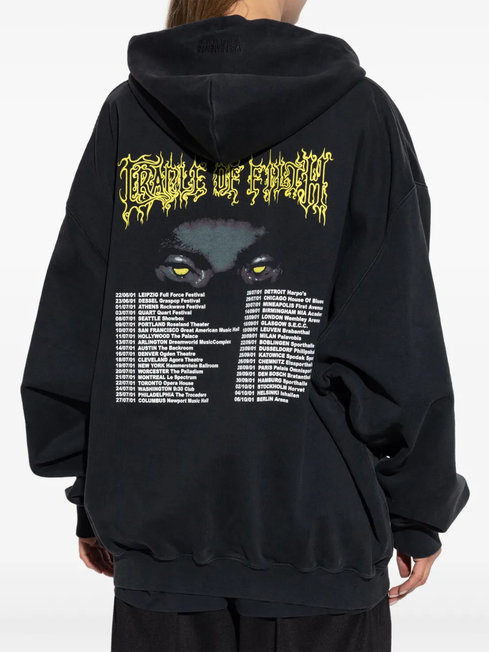 VETEMENTS Hoodie met print Zwart