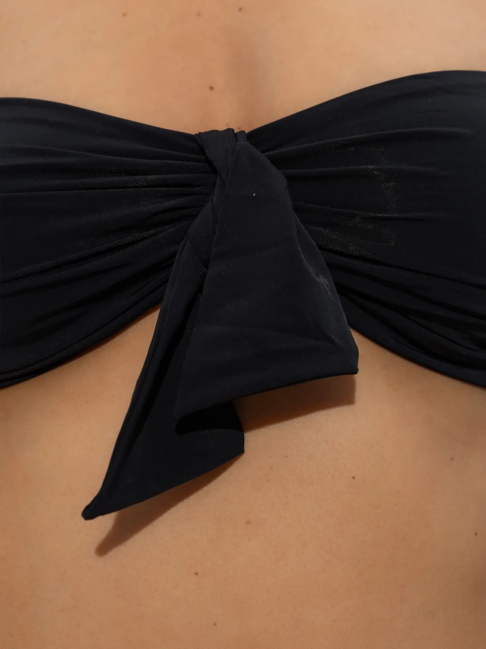 Balmain Halterneck Ruched Bikini In Black