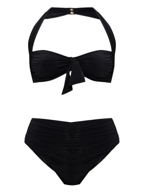 Balmain halterneck ruched bikini