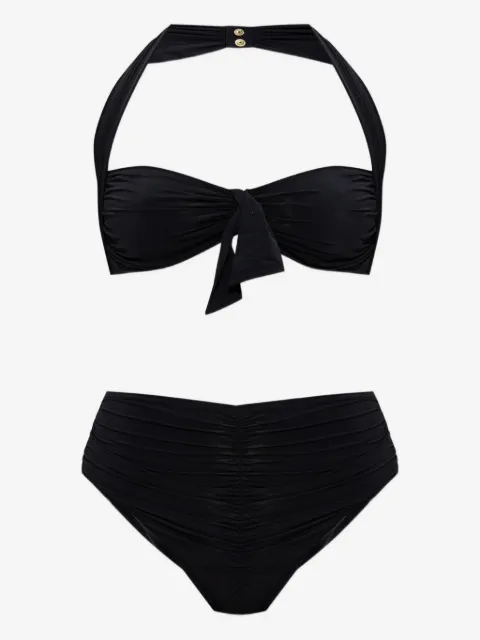 Balmain halterneck ruched bikini