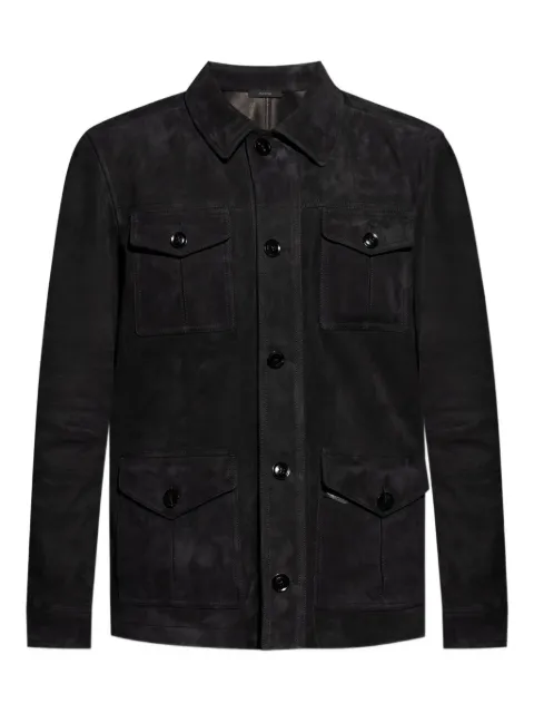 TOM FORD flap-pocket suede jacket