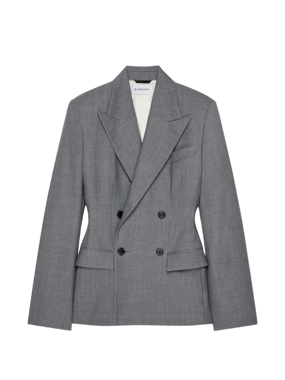 Givenchy Wollen jack met dubbele rij knopen Grijs