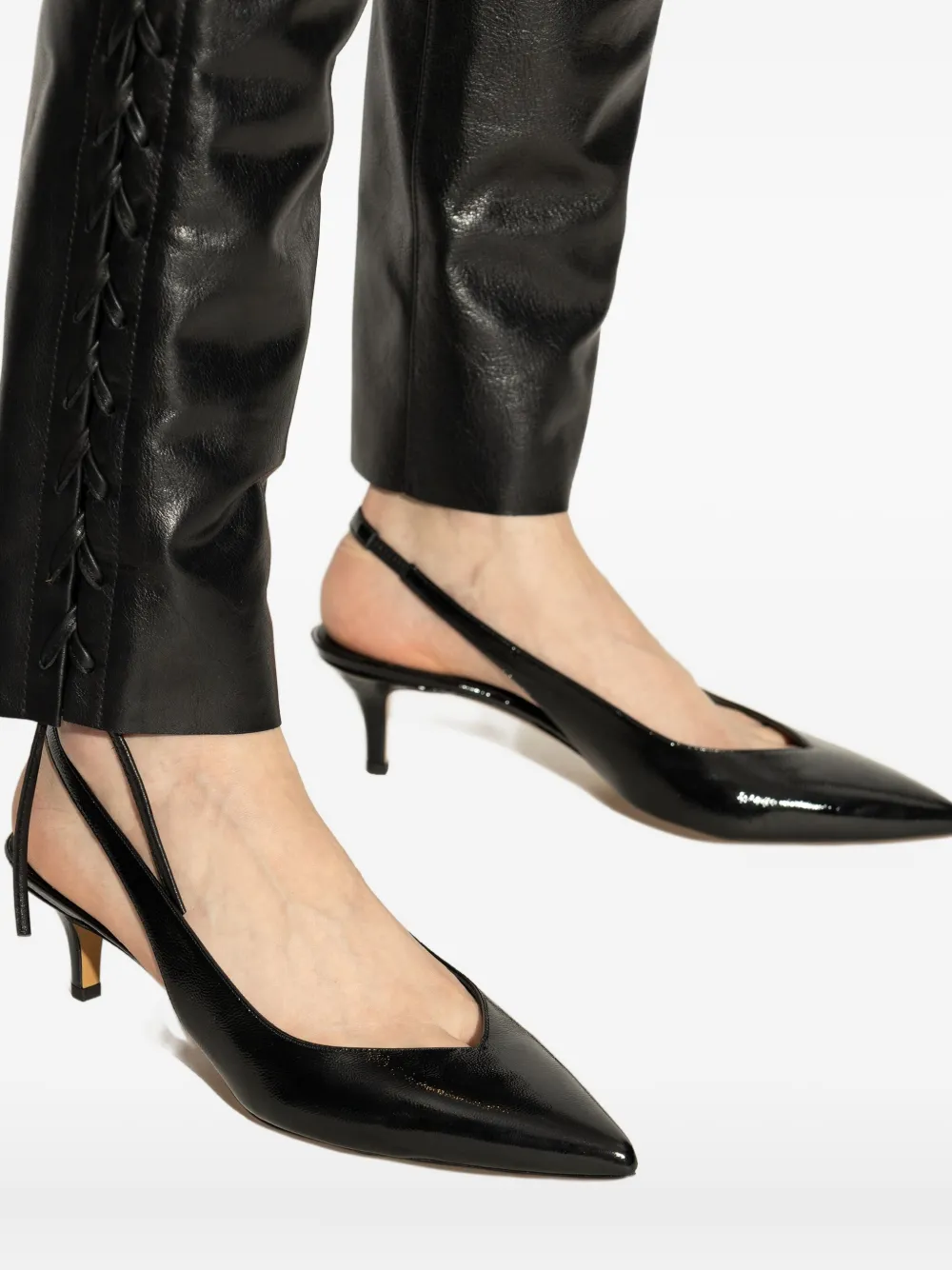 ISABEL MARANT 50mm Padim slingback pointed-toe pumps Black