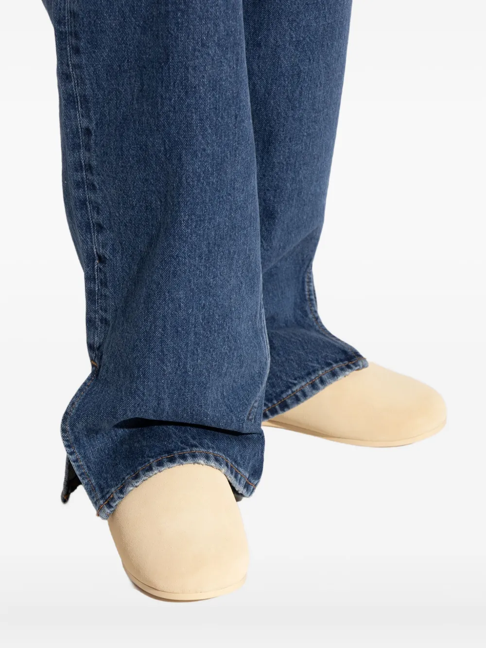 UGG sheepskin-lining flat-sole mules Yellow