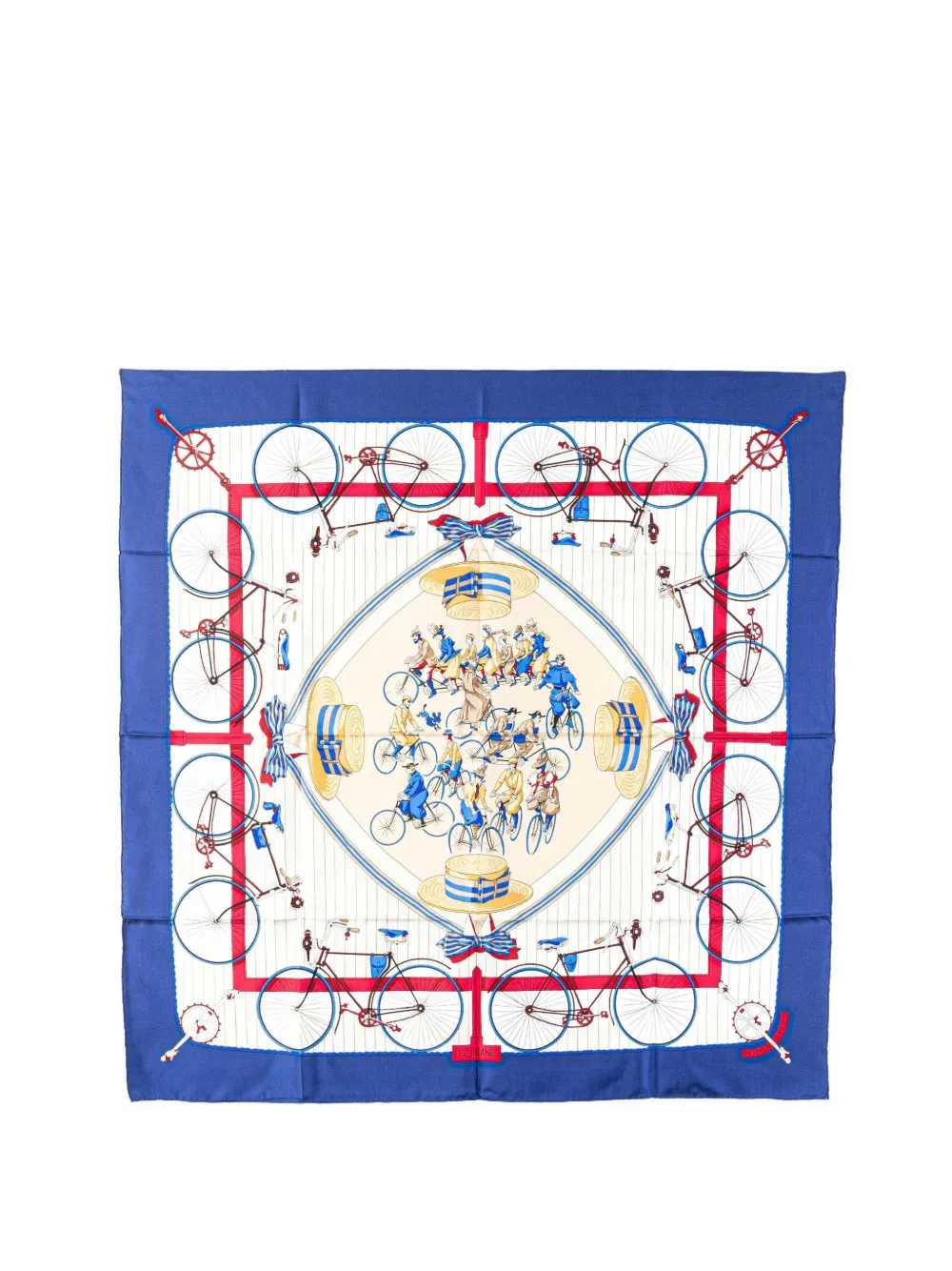 Hermès Pre-Owned 20th Century Les Becanes Silk Scarf scarves | Blue | Image 1