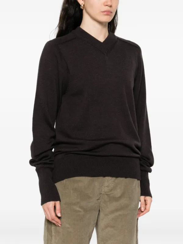 Studio Nicholson Vネック セーター | ブラウン | FARFETCH JP