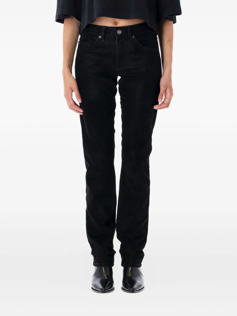 Isabel Marant Étoile Eco Leather Trousers In Black