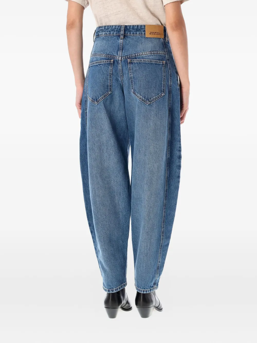 Isabel Marant Étoile Oriane Side-seam Detail Jeans In Blue