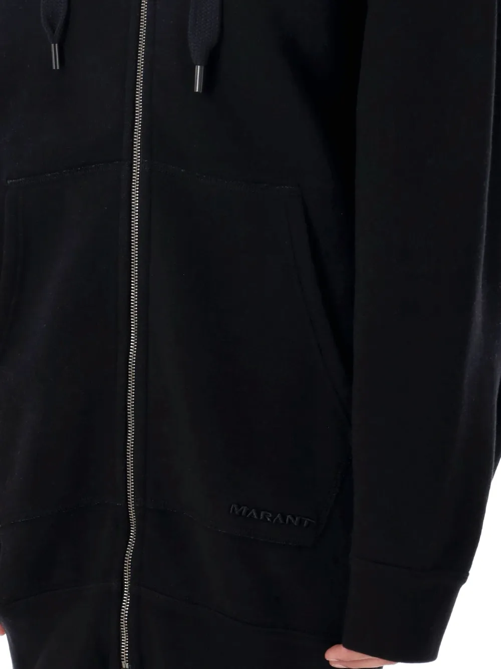 Isabel Marant Étoile Zip-up Hooded Top In Black