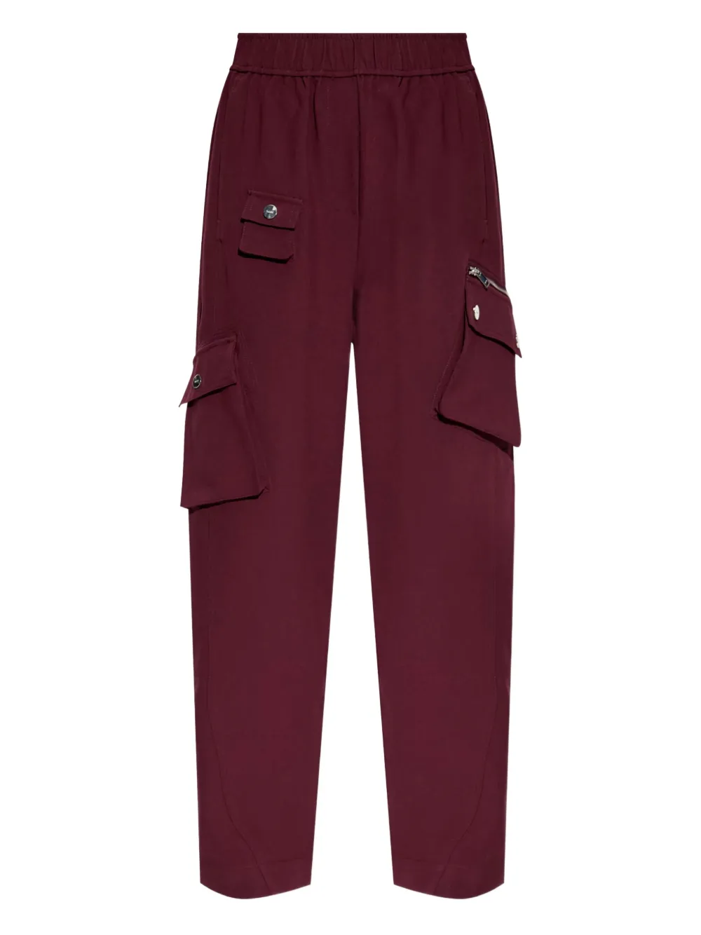 GANNI elasticated-waistband jeans Rood