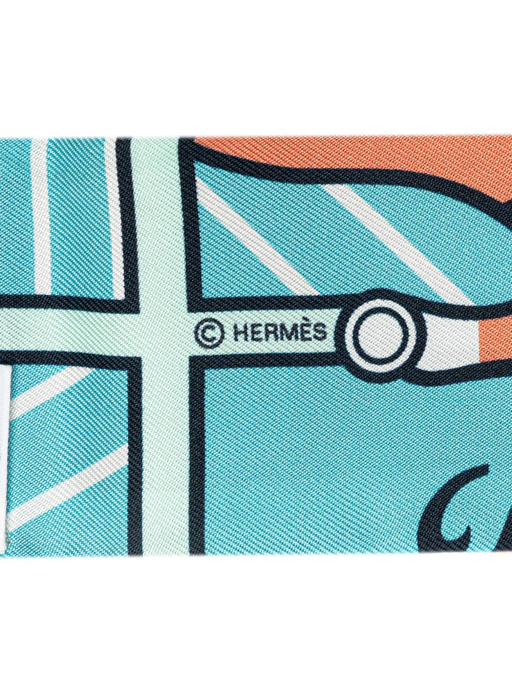 Hermès Pre-Owned 1990-2025 Quadrige Bayadere Silk Twilly Scarf scarves | Image 2