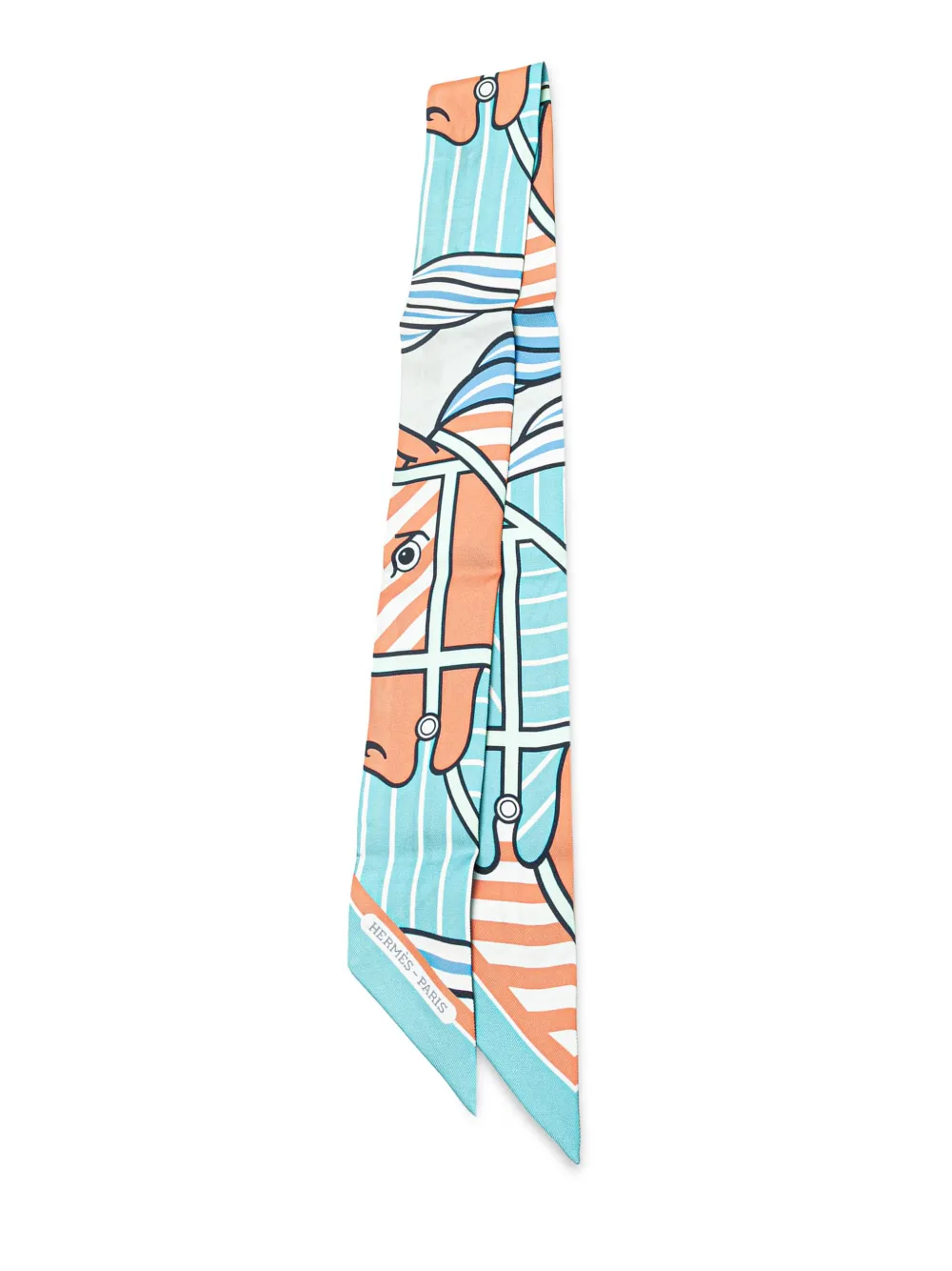 Hermès Pre-Owned 1990-2025 Quadrige Bayadere Silk Twilly Scarf scarves Hermès Pre-Owned 1990-2025 Quadrige Bayadere Silk Twilly Scarf scarves