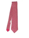 Hermès Pre-Owned geometric star-print patterned tie - Red
