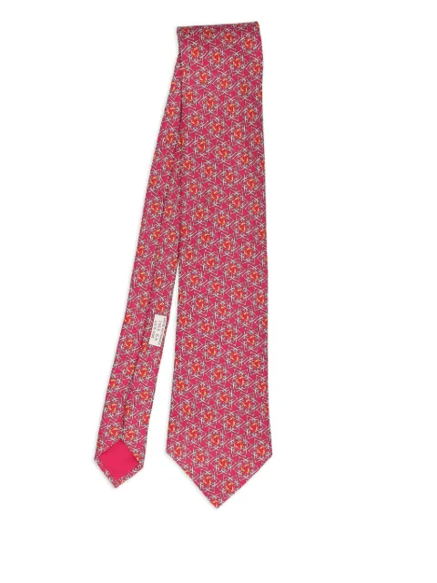 Hermès Pre-Owned geometric star-print patterned tie