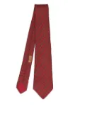 Hermès Pre-Owned Horsebit-print silk tie - Red