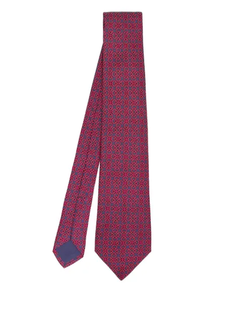 Hermès Pre-Owned geometric-pattern silk tie