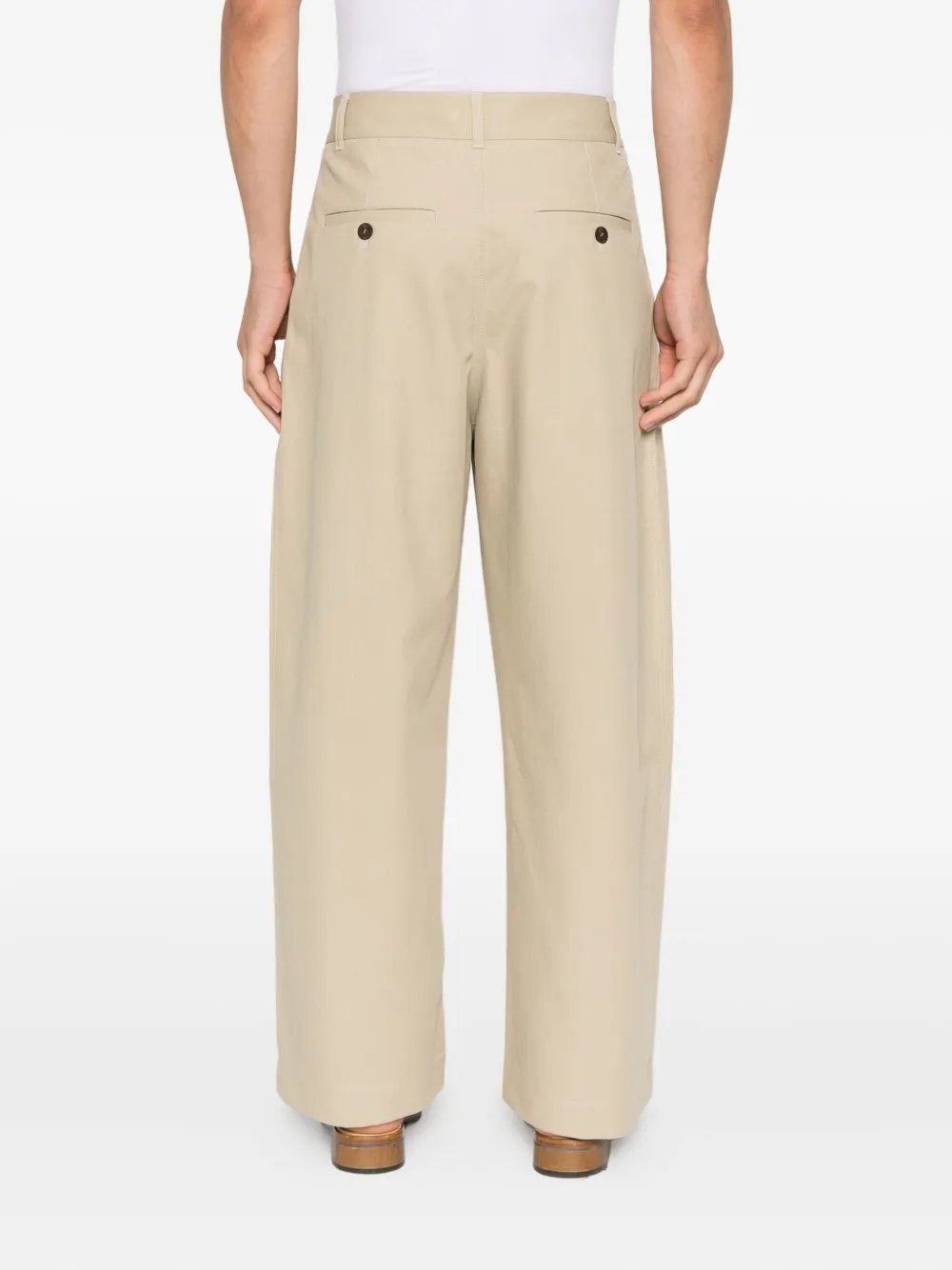 Studio Nicholson Broek met knoopsluiting Beige