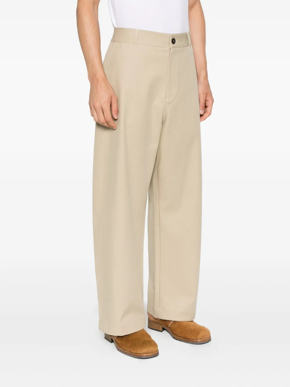 Studio Nicholson Broek met knoopsluiting Beige